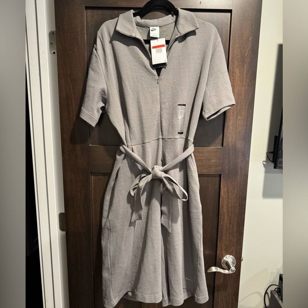 Nike Gray Short Sleeve Jumpsuit